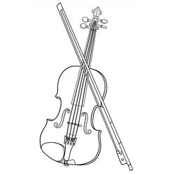 Dessin à colorier: Violon (Musique) #176943 - Coloriages à Imprimer Gratuits