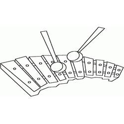 Dessin à colorier: Xylophone (Musique) #200979 - Coloriages à Imprimer Gratuits