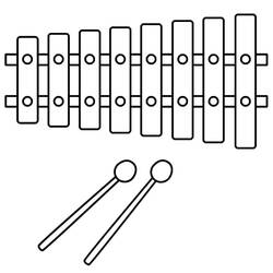 Dessin à colorier: Xylophone (Musique) #200985 - Coloriages à Imprimer Gratuits