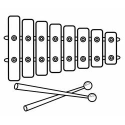 Dessin à colorier: Xylophone (Musique) #200990 - Coloriages à Imprimer Gratuits