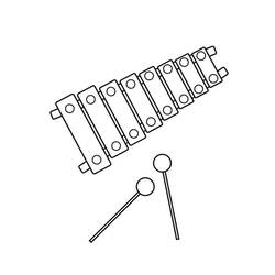 Dessin à colorier: Xylophone (Musique) #200993 - Coloriages à Imprimer Gratuits