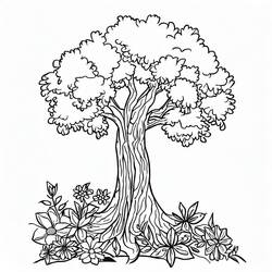Dessin à colorier: Arbre (Nature et saisons) #190428 - Coloriages à Imprimer Gratuits