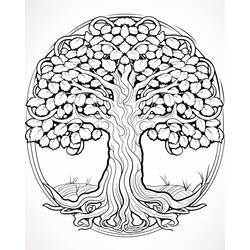 Dessin à colorier: Arbre de Vie (Nature et saisons) #214153 - Coloriages à Imprimer Gratuits
