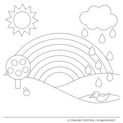 Dessin à colorier: Arc-en-ciel (Nature et saisons) #155268 - Coloriages à Imprimer Gratuits