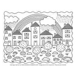 Dessin à colorier: Arc-en-ciel (Nature et saisons) #155281 - Coloriages à Imprimer Gratuits