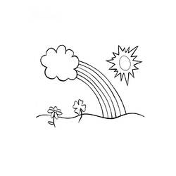 Dessin à colorier: Arc-en-ciel (Nature et saisons) #155291 - Coloriages à Imprimer Gratuits