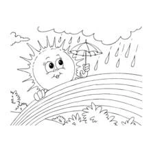 Dessin à colorier: Arc-en-ciel (Nature et saisons) #155307 - Coloriages à Imprimer Gratuits
