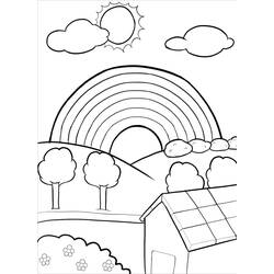 Dessin à colorier: Arc-en-ciel (Nature et saisons) #172371 - Coloriages à Imprimer Gratuits