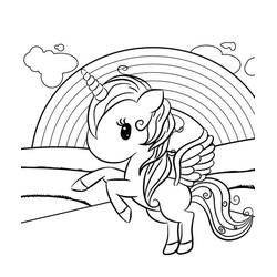 Dessin à colorier: Arc-en-ciel (Nature et saisons) #172373 - Coloriages à Imprimer Gratuits