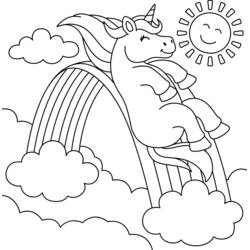 Dessin à colorier: Arc-en-ciel (Nature et saisons) #172375 - Coloriages à Imprimer Gratuits