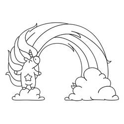 Dessin à colorier: Arc-en-ciel (Nature et saisons) #172376 - Coloriages à Imprimer Gratuits