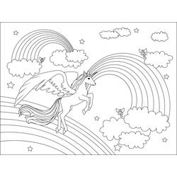 Dessin à colorier: Arc-en-ciel (Nature et saisons) #172377 - Coloriages à Imprimer Gratuits