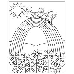 Dessin à colorier: Arc-en-ciel (Nature et saisons) #172379 - Coloriages à Imprimer Gratuits