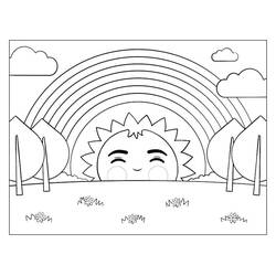 Dessin à colorier: Arc-en-ciel (Nature et saisons) #172380 - Coloriages à Imprimer Gratuits