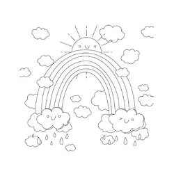 Dessin à colorier: Arc-en-ciel (Nature et saisons) #172382 - Coloriages à Imprimer Gratuits