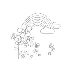 Dessin à colorier: Arc-en-ciel (Nature et saisons) #172385 - Coloriages à Imprimer Gratuits