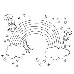 Dessin à colorier: Arc-en-ciel (Nature et saisons) #172393 - Coloriages à Imprimer Gratuits