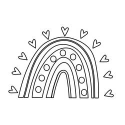 Dessin à colorier: Arc-en-ciel (Nature et saisons) #172414 - Coloriages à Imprimer Gratuits