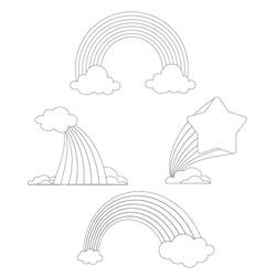 Coloriage Arc-en-ciel (Nature et saisons) #172426 à imprimer et colorier