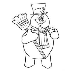 Coloriage à imprimer Bonhomme de Neige (Nature et saisons) #219444 pour enfants et adultes