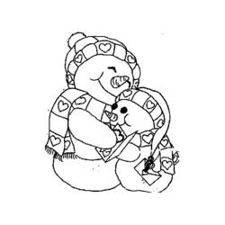 Page de coloriage Bonhomme de Neige (Nature et saisons) #89208, gratuite à imprimer