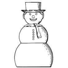 Coloriage à imprimer Bonhomme de Neige (Nature et saisons) #89216 pour enfants et adultes