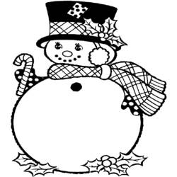 Coloriage Bonhomme de Neige (Nature et saisons) #89343, dessin gratuit prêt à imprimer
