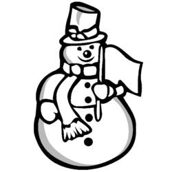 Coloriage Bonhomme de Neige (Nature et saisons) #89352 à imprimer et colorier