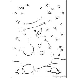 Dessin à colorier: Bonhomme de Neige (Nature et saisons) #89463 - Coloriages à Imprimer Gratuits