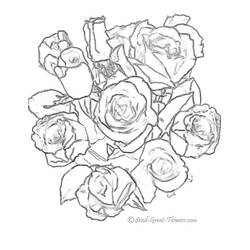 Dessin à colorier: Bouquet de fleurs (Nature et saisons) #160729 - Coloriages à Imprimer Gratuits