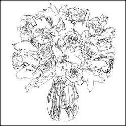 Dessin à colorier: Bouquet de fleurs (Nature et saisons) #160735 - Coloriages à Imprimer Gratuits