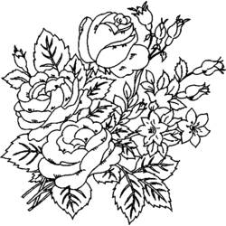 Dessin à colorier: Bouquet de fleurs (Nature et saisons) #160761 - Coloriages à Imprimer Gratuits