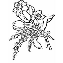Dessin à colorier: Bouquet de fleurs (Nature et saisons) #160790 - Coloriages à Imprimer Gratuits