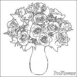 Dessin à colorier: Bouquet de fleurs (Nature et saisons) #160825 - Coloriages à Imprimer Gratuits