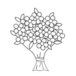 Dessin à colorier: Bouquet de fleurs (Nature et saisons) #160836 - Coloriages à Imprimer Gratuits