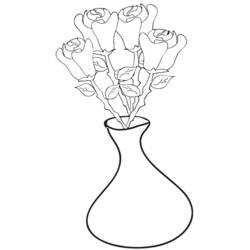 Dessin à colorier: Bouquet de fleurs (Nature et saisons) #160846 - Coloriages à Imprimer Gratuits