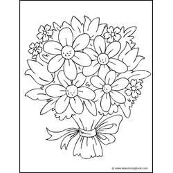 Dessin à colorier: Bouquet de fleurs (Nature et saisons) #160869 - Coloriages à Imprimer Gratuits