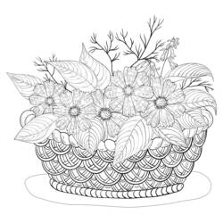 Dessin à colorier: Bouquet de fleurs (Nature et saisons) #160900 - Coloriages à Imprimer Gratuits