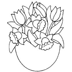 Dessin à colorier: Bouquet de fleurs (Nature et saisons) #160909 - Coloriages à Imprimer Gratuits