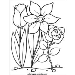 Dessin à colorier: Bouquet de fleurs (Nature et saisons) #160931 - Coloriages à Imprimer Gratuits