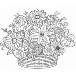 Dessin à colorier: Bouquet de fleurs (Nature et saisons) #160945 - Coloriages à Imprimer Gratuits