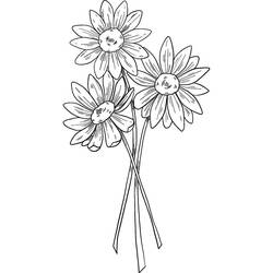 Coloriage Bouquet de fleurs (Nature et saisons) #195644 à imprimer et colorier