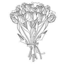 Coloriage Bouquet de fleurs (Nature et saisons) #195651 à imprimer et colorier