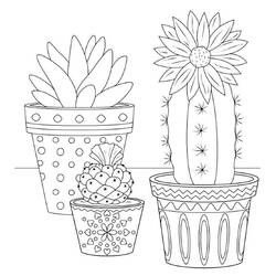 Dessin à colorier: Cactus (Nature et saisons) #170813 - Coloriages à Imprimer Gratuits