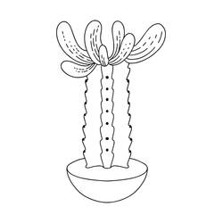 Dessin à colorier: Cactus (Nature et saisons) #170827 - Coloriages à Imprimer Gratuits
