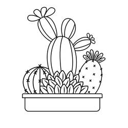 Dessin à colorier: Cactus (Nature et saisons) #170852 - Coloriages à Imprimer Gratuits