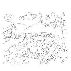 Dessin à colorier: Campagne (Nature et saisons) #165541 - Coloriages à Imprimer Gratuits