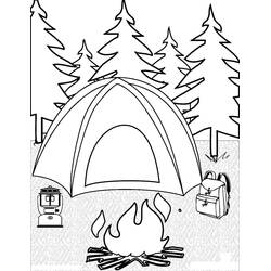 Dessin à colorier: Camping (Nature et saisons) #207376 - Coloriages à Imprimer Gratuits