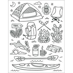 Dessin à colorier: Camping (Nature et saisons) #207379 - Coloriages à Imprimer Gratuits