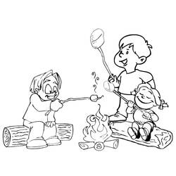 Dessin à colorier: Camping (Nature et saisons) #207383 - Coloriages à Imprimer Gratuits